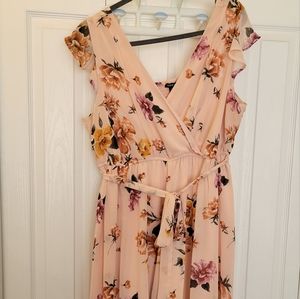 Torrid peach high-low dress, Size 2